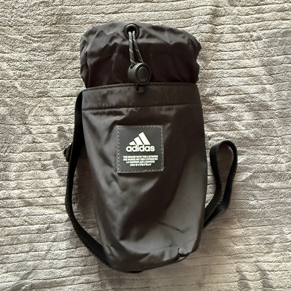 Adidas Black Water Bottle Crossbody Bag